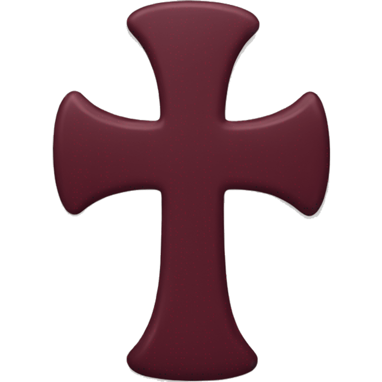 Burgundy cross emoji