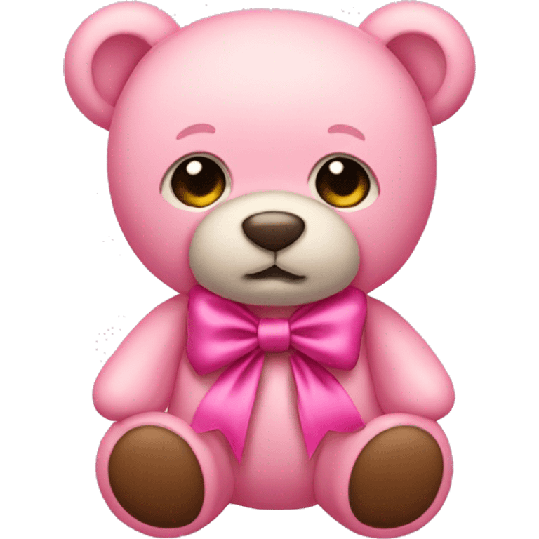 pink bow teddy bear solo emoji