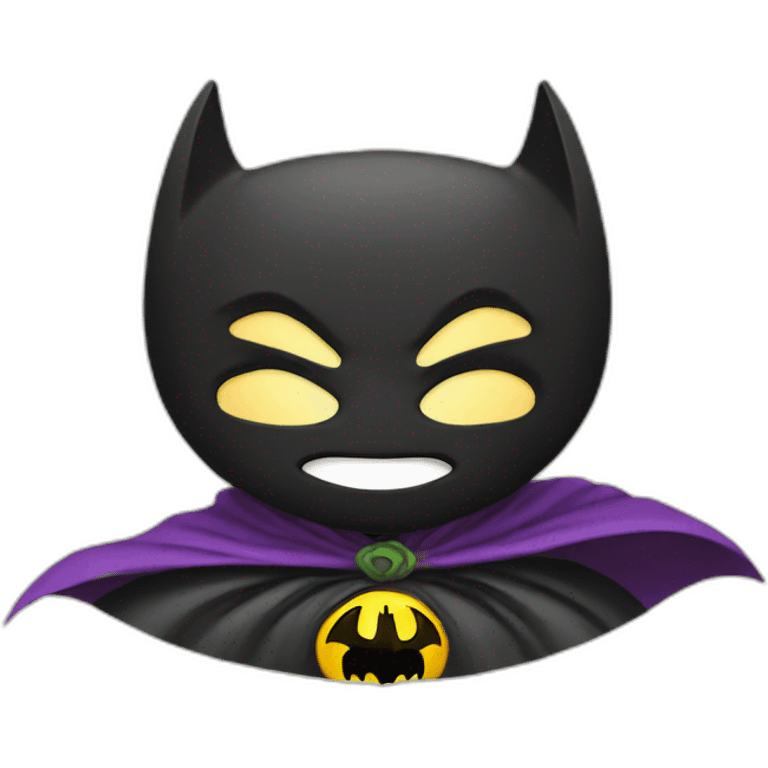 Masked batman teaching an evil witch emoji