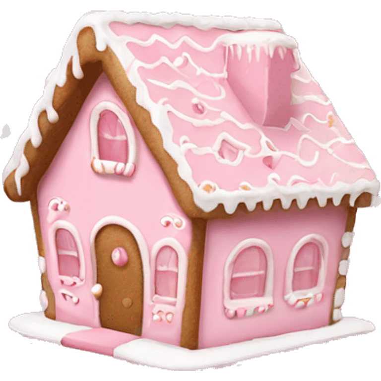 Light pink gingerbread house emoji