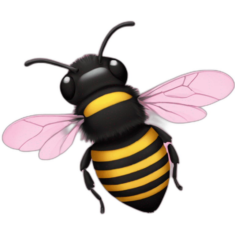 Pink bumblebee emoji