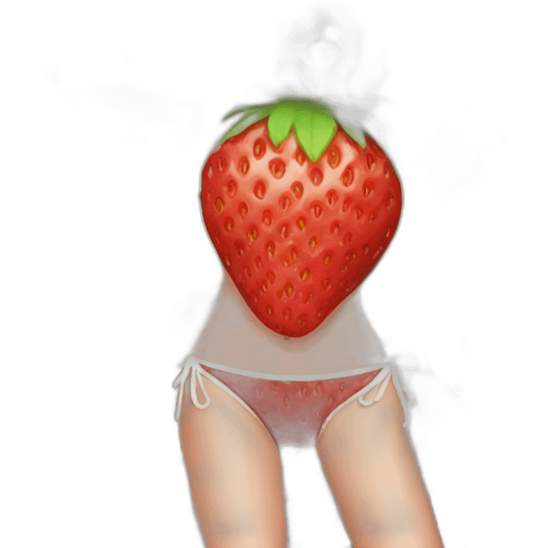 Strawberry in bikini emoji