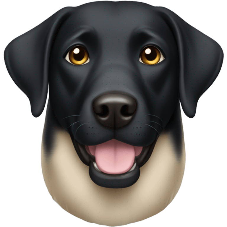 Black lab dog emoji