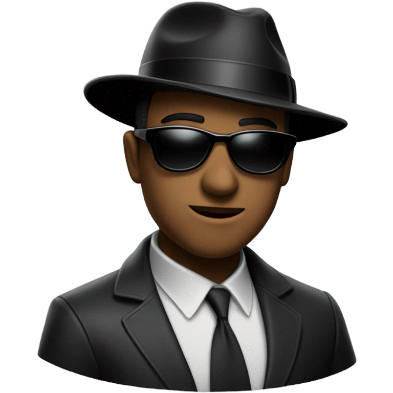 Secret agent with hat and sunglasses  emoji