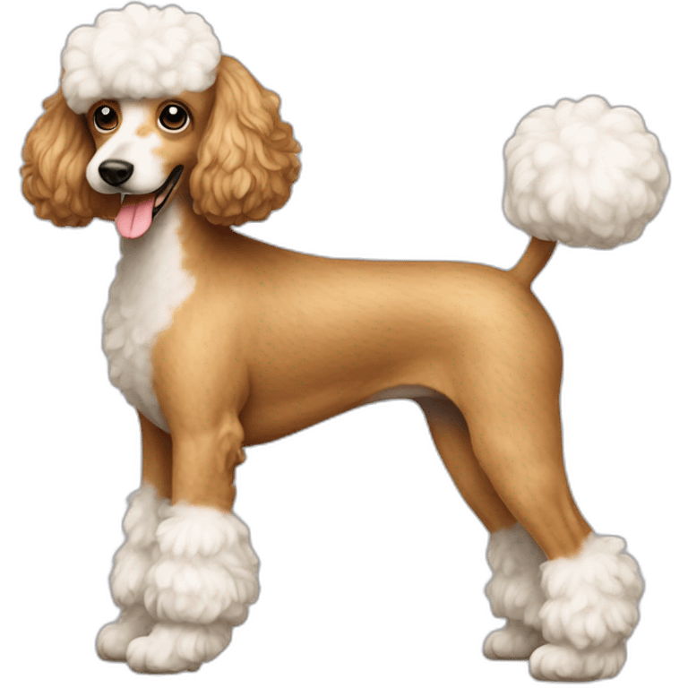 Dog poodle miniature full-height emoji