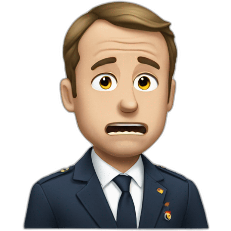 macron crying emoji