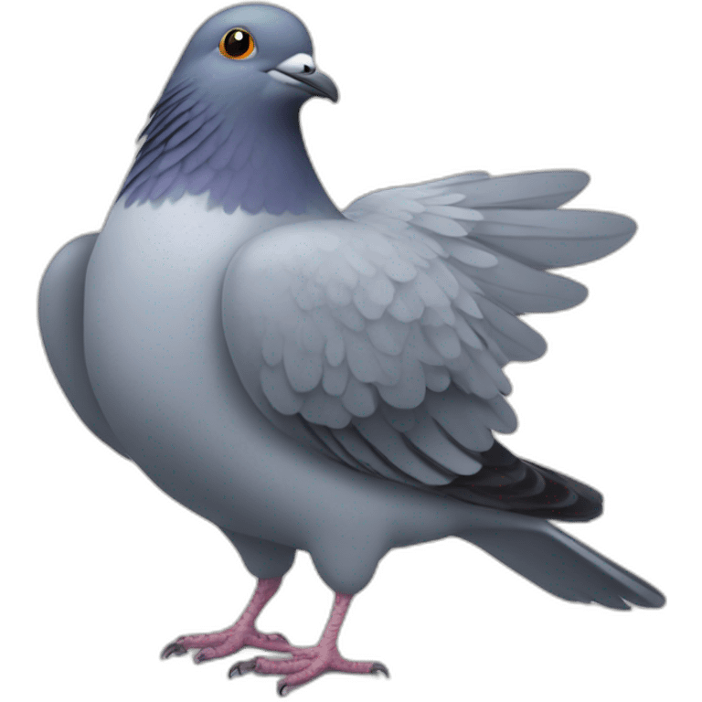 Pigeon avec une couronne  emoji