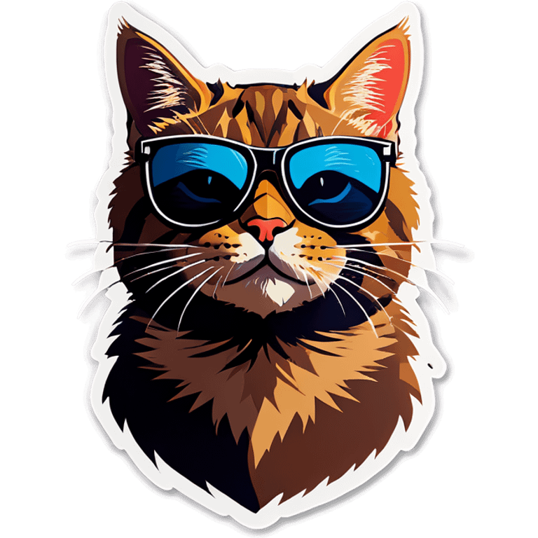 Cat with sunglasses emoji