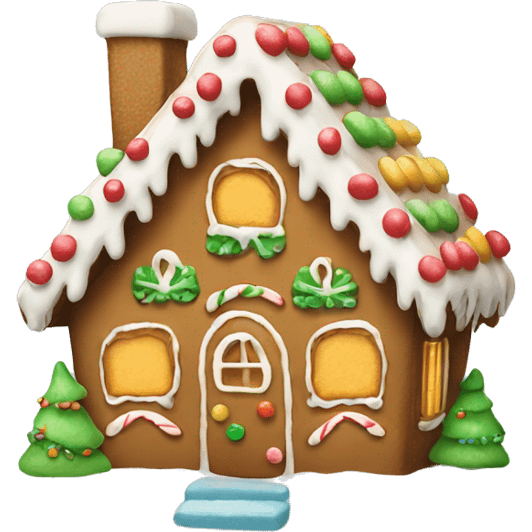 Cute gingerbread house  emoji