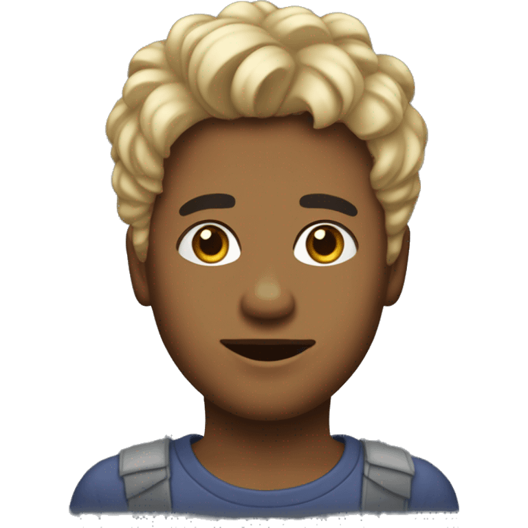 Un garçon cagoulé avec des cheveux noirs emoji