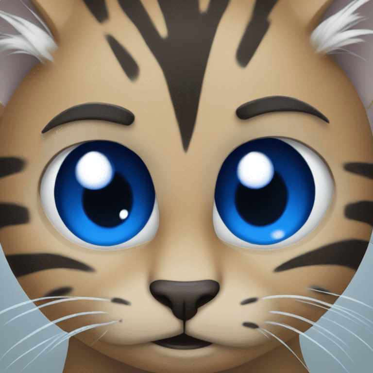 wildcat with blue football eye paint emoji