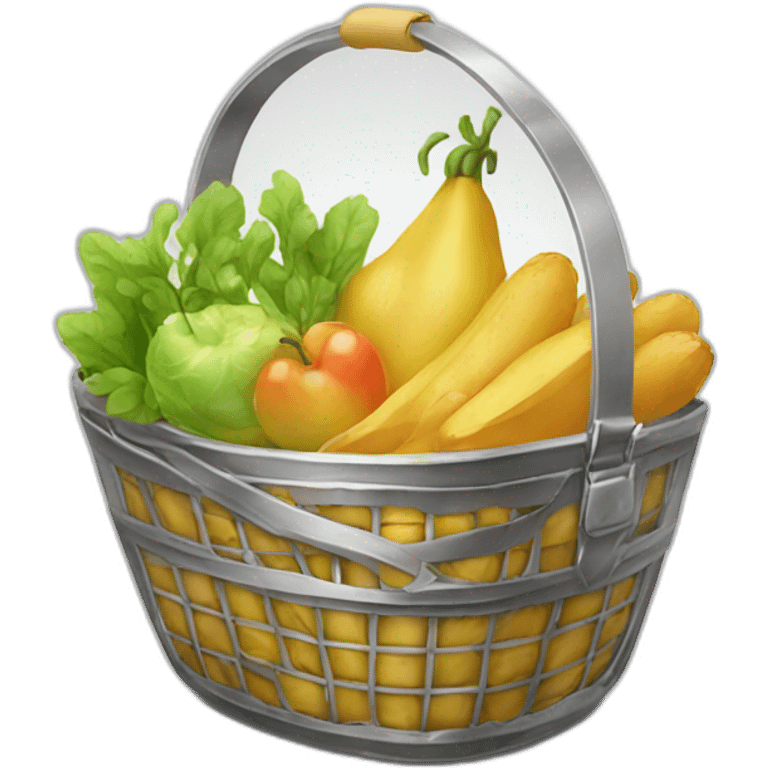 food basket metalic emoji