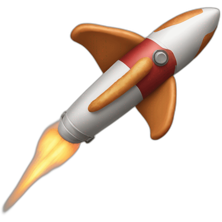 rocket sausage emoji