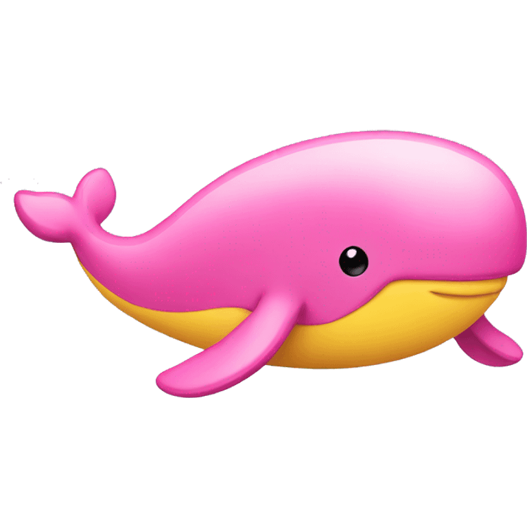 pink & yellow whale emoji