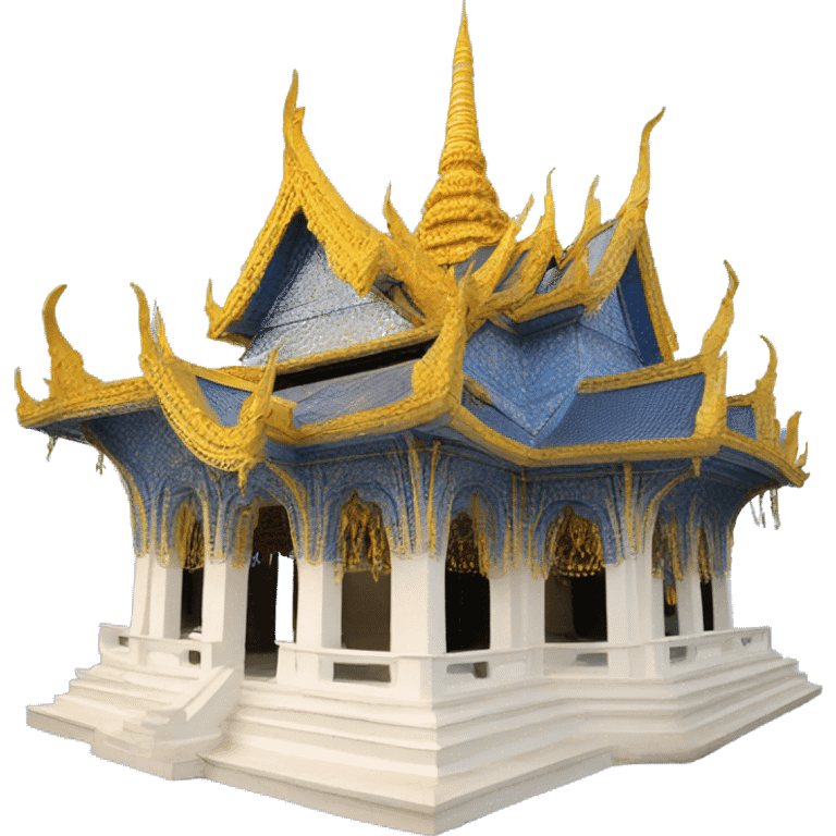 Wat Rong Shea Ten Blue temple emoji