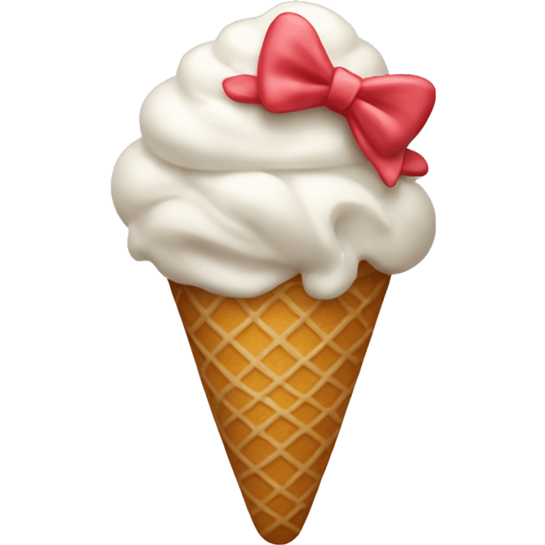 Ice cream with bow on top  emoji