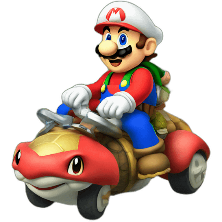 Super Mario riding on Koopa emoji