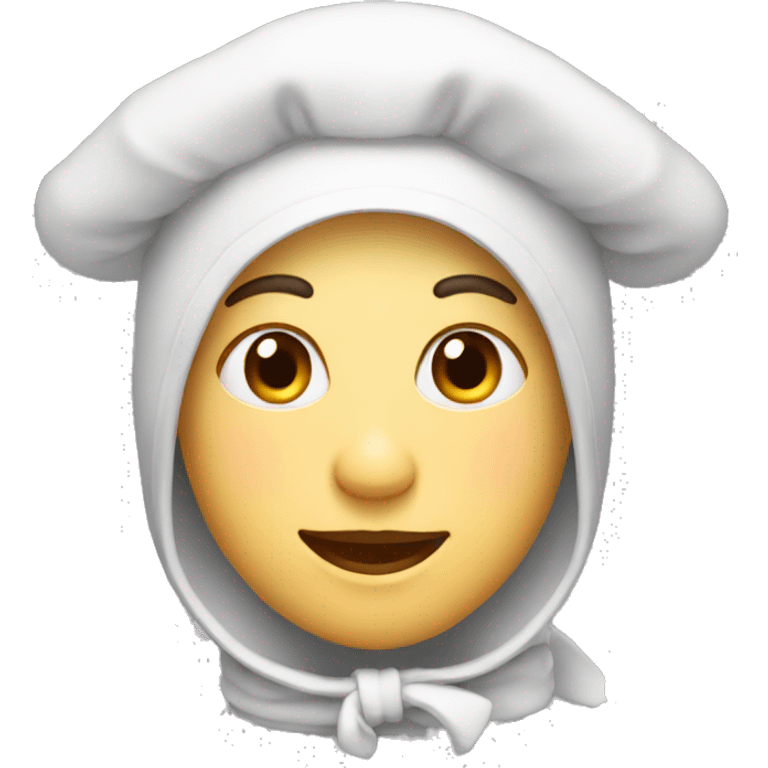 face with bonnet emoji