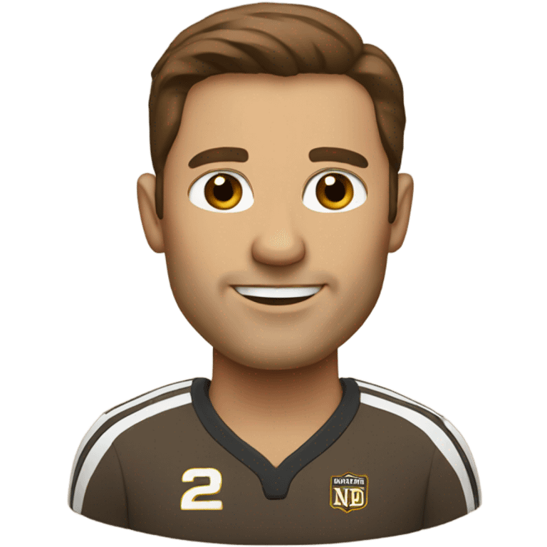 Brown haired football coach emoji