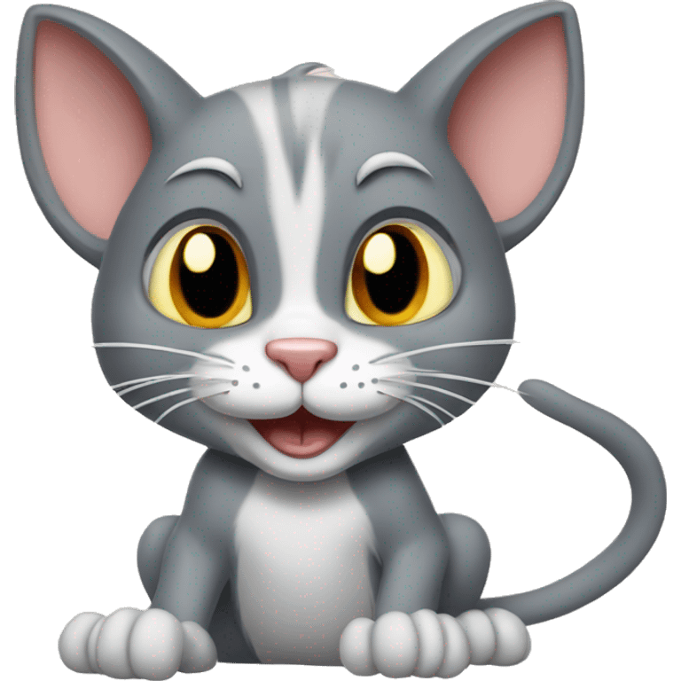 tom cat and jerry mouse emoji