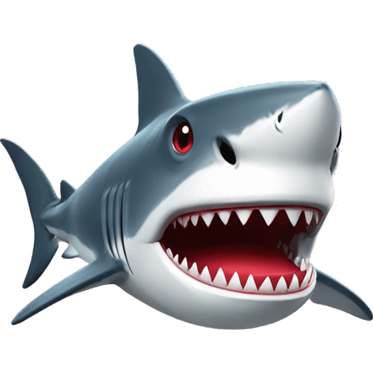 Shark red scary emoji