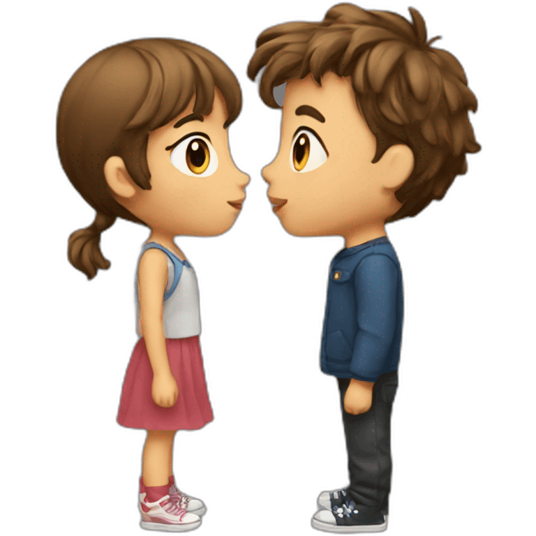 girl kiss boy emoji