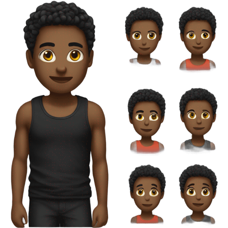 Black tank top emoji