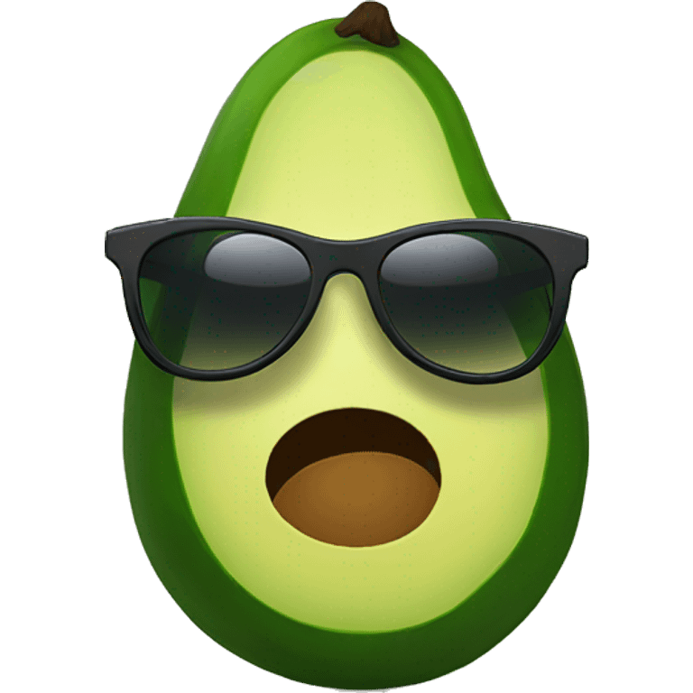 Avocado with sunglasses  emoji