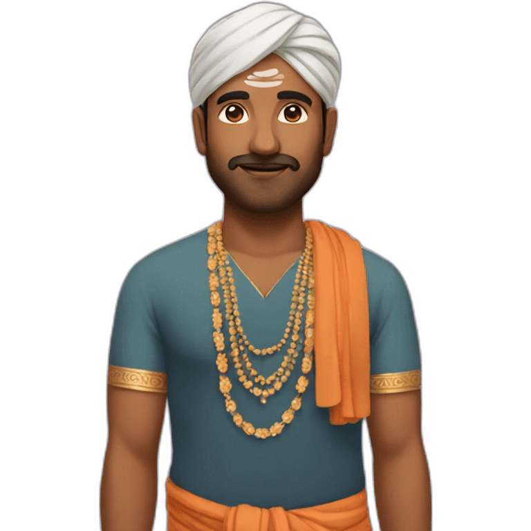 Indian man namaste emoji