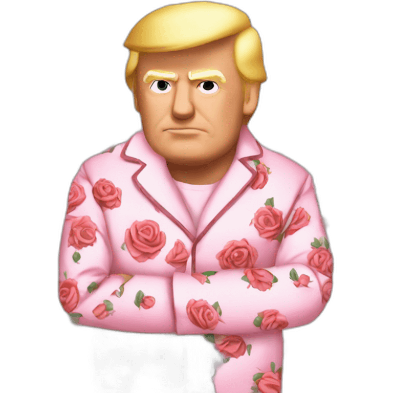 trump with rose pyjama emoji