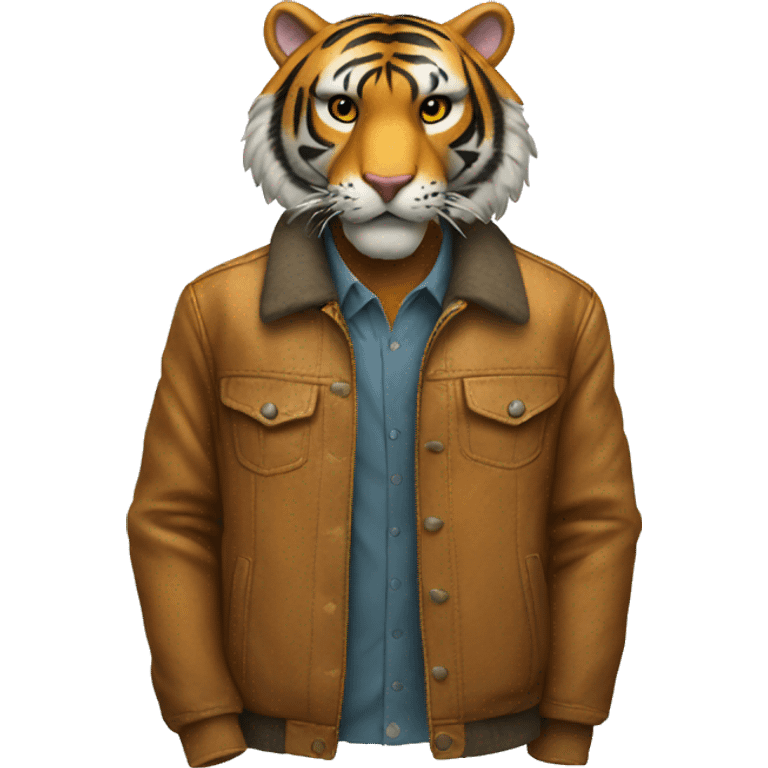 Tiger with jacket  emoji