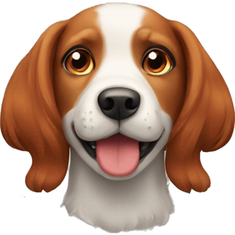 Dog with red head emoji