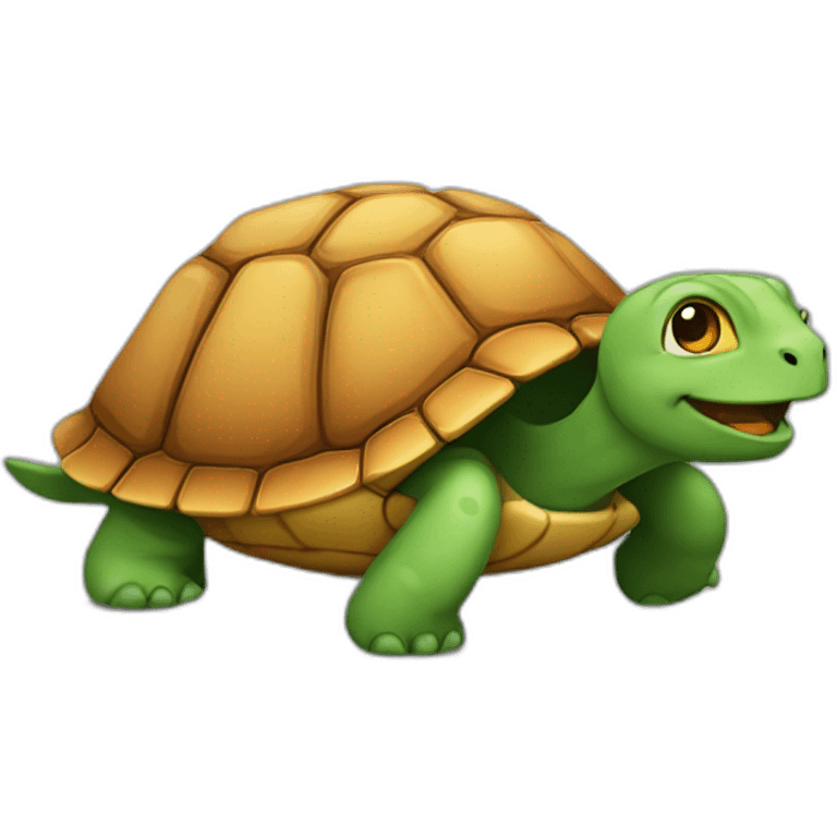 Chat sur une tortue  emoji