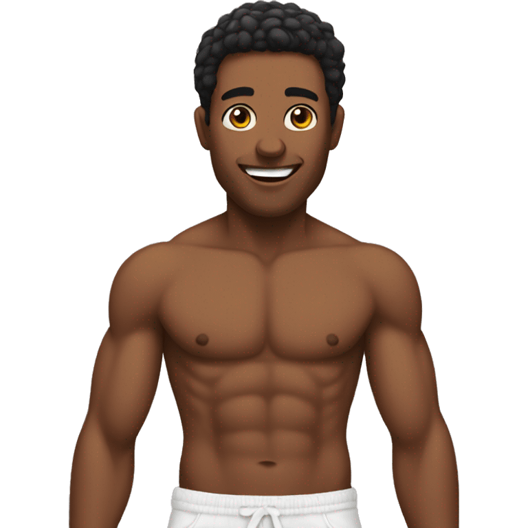 shirtless man emoji