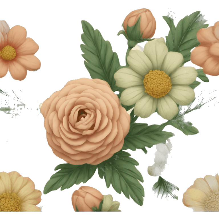 Vintage flowers emoji