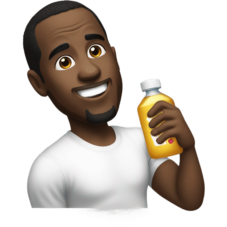 P Diddy holding a bottle of baby oil  emoji