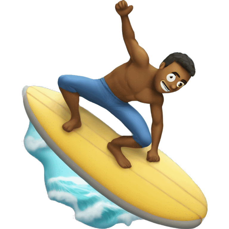 pillow surfing on a surfboard emoji