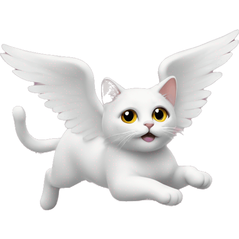 A cat flying through heaven  emoji