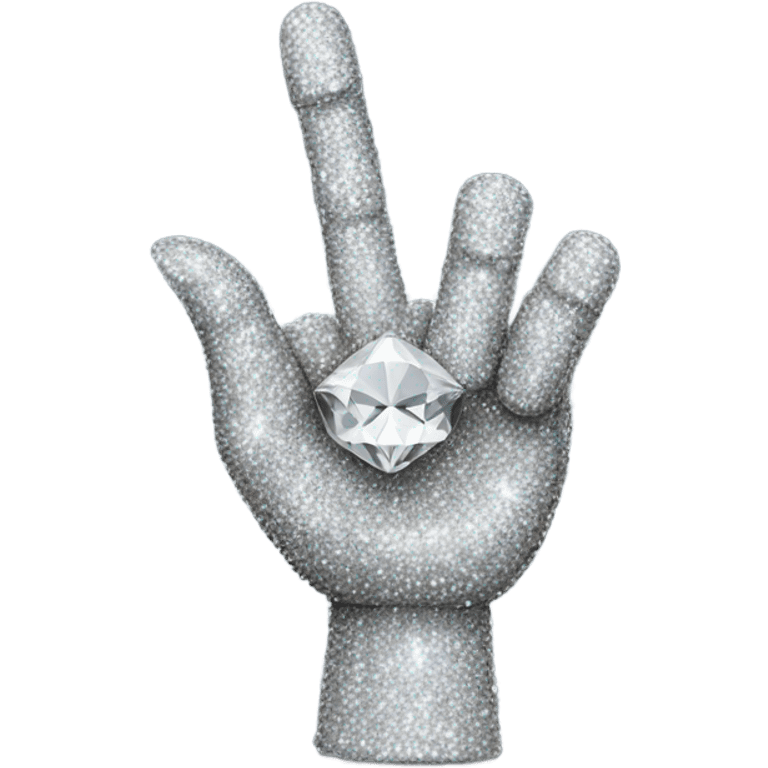 middle finger with giant diamond ring  emoji