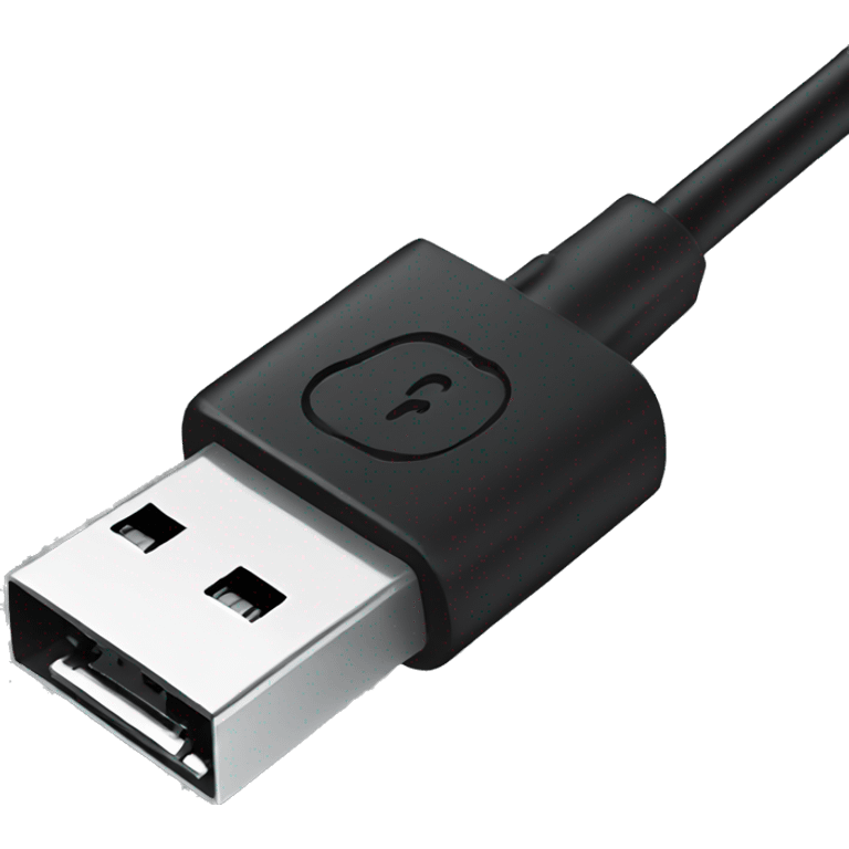 Black usb cable emoji