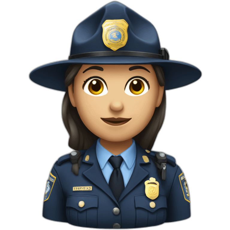 Un ratón mujer policía emoji