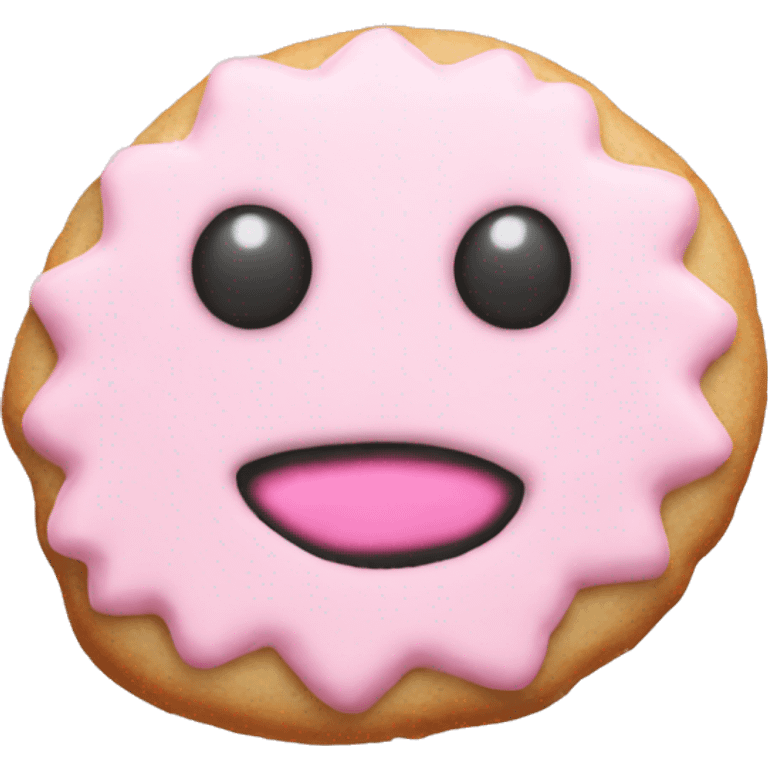 Pastel pink Christmas cookie emoji