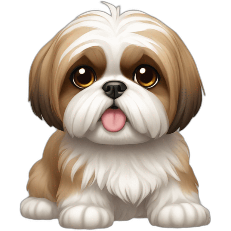 Dog American Shih Tzu full-body emoji