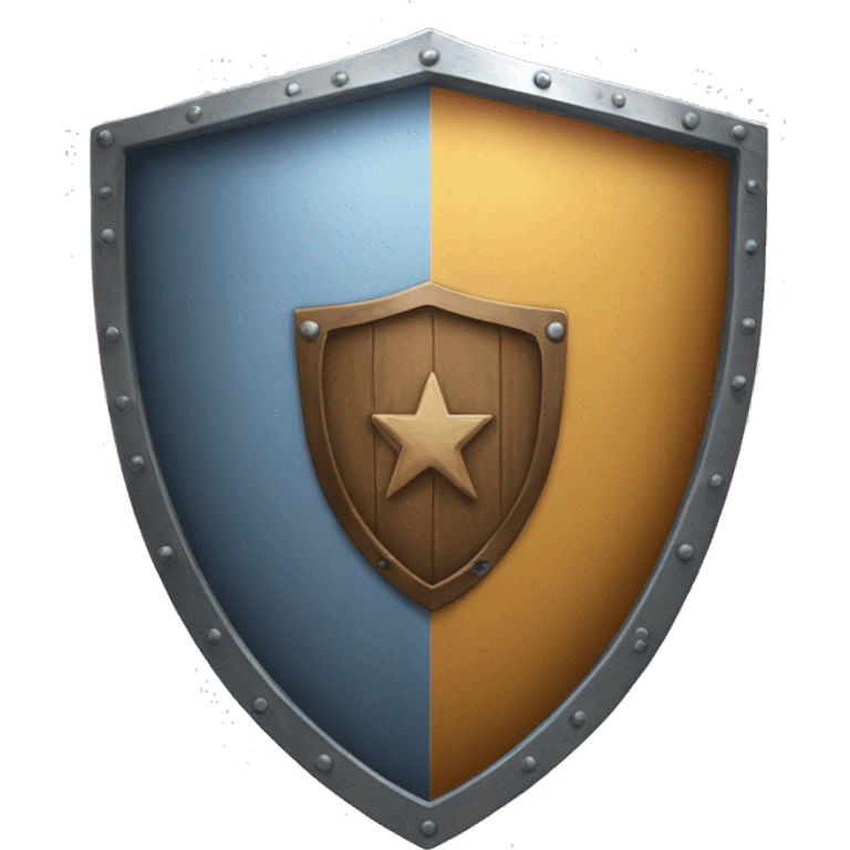 Shield made with an iPhone emoji