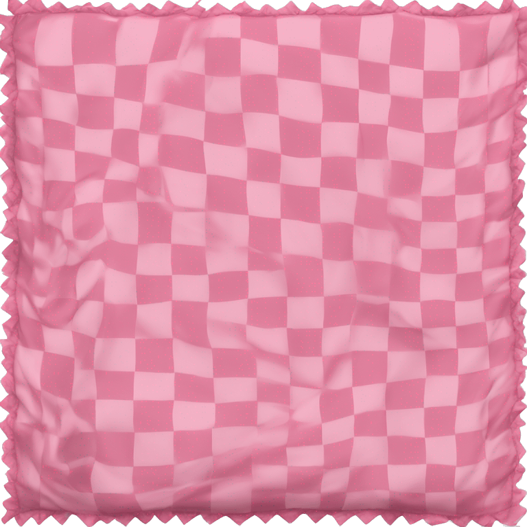 Pink checkered folded blanket emoji