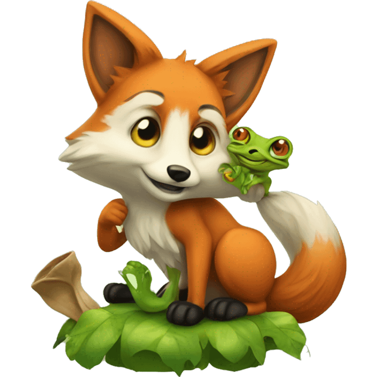 Fox with ribbit emoji