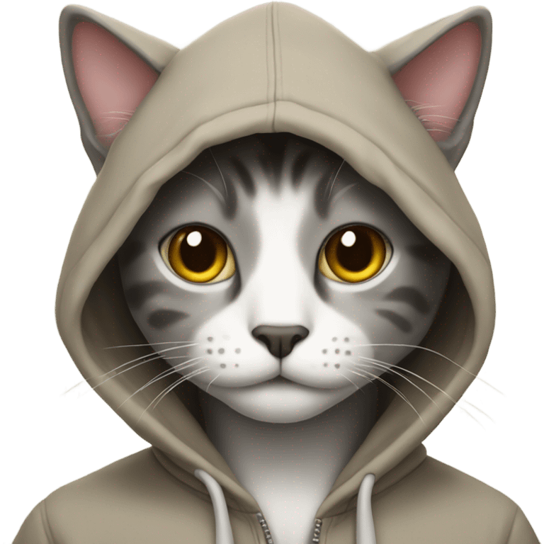 Cat with a hoodie  emoji