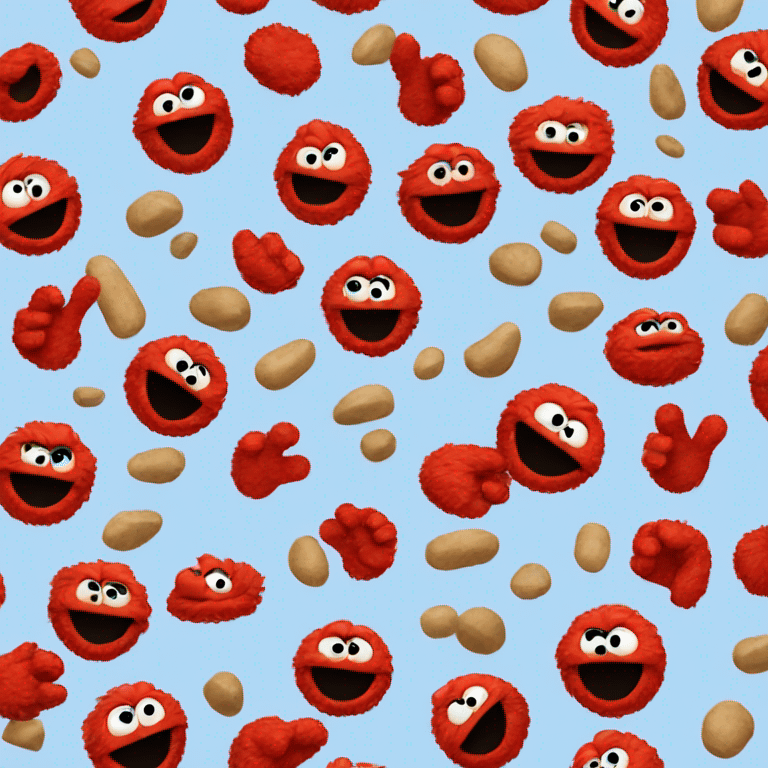 Elmo throwing rocks  emoji