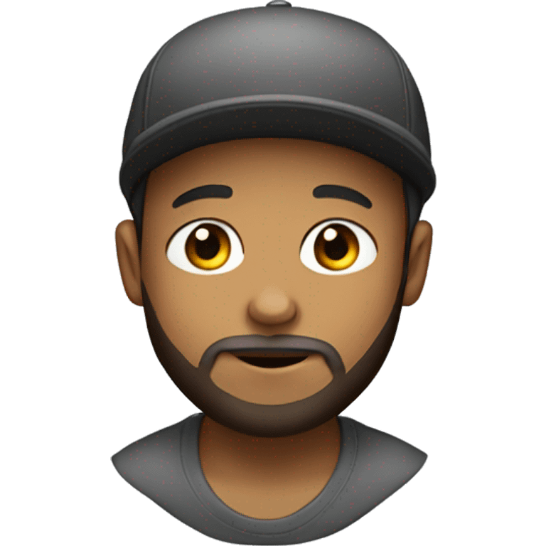 boy with beard on his cheeks and backwards cap emoji