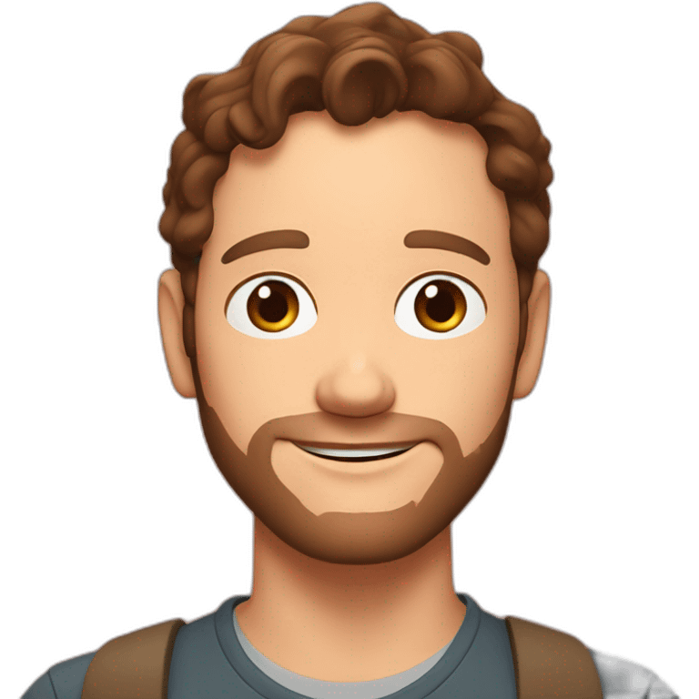 Chris Pratt brunette cartoon emoji